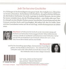 "Jede Tat hat eine Geschichte." Text über Eva Herbergen, Strafverteidigerin. Infos zu Elisa Hoven und Nina Kunzendorf.