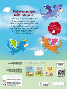 Stickern &amp; Rätseln ab 3: Stickern &amp; Rätseln - Drachen, Buch