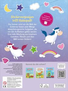 Stickern &amp; Rätseln ab 3: Stickern &amp; Rätseln - Einhörner, Buch