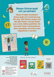 Schulstart-Sticker-Poster Buchstaben &amp; Zahlen, Buch