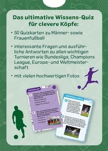 Das ultimative Wissens-Quiz für clevere Köpfe: Quizkarten zu Fußballturnieren, Bundesliga, Champions League. Silhouetten.