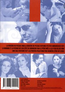 Titel und Filme: "LA ROSIÈRE DE PESSAC 1968" bis "NUMÉRO ZÉRO 1971/2002". Unten Infos zu Land, Regie, Sprache, Ton. Dominante Blautöne.