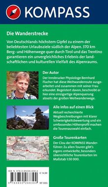 Bernhard Flucher: Von der Zugspitze zum Gardasee, Weitwanderführer, Buch