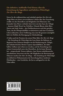 Die definitive, inoffizielle Oral History über die Entstehung der Filmtrilogie Der Herr der Ringe. Text in Weiß und Gold.