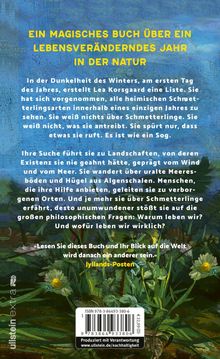 Text: „Ein magisches Buch über ein lebensveränderndes Jahr in der Natur.“ 

Illustration: Bunte Blumen und Gräser im unteren Bereich.