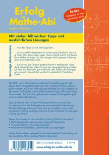 Helmut Gruber: Erfolg im Mathe-Abi 2024 Mündliche Prüfung Basisfach Baden-Württemberg, Buch