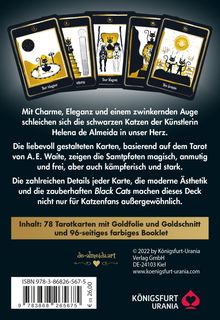 Helena de Almeida: Golden Black Cat Tarot - Hochwertige Stülpdeckelschachtel mit Goldfolie, Buch