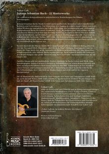 "Johann Sebastian Bach - 22 Masterworks" präsentiert mittelschwere Gitarrenbearbeitungen. Bild eines Mannes mit Gitarre links unten.