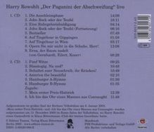 Harry Rowohlt (1945-2015): Harry Rowohlt, "Der Paganini der Abschweifung" live, 2 Audio-CDs, 2 CDs