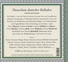 Hausschatz deutscher Balladen, 4 CDs