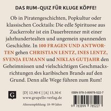 Das Rum-Quiz für kluge Köpfe! Erforscht Geheimnisse des Rums in 100 Fragen und Antworten mit Lentz, Eumann, Gutjahr.