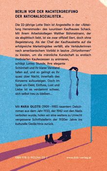 Maria Gleit: Abteilung Herrenmode, Buch