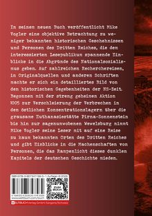 Ein Text über Mike Voglers neues Buch, das wenig bekannte Ereignisse des Dritten Reiches beleuchtet. Rechts rötliches Motiv.