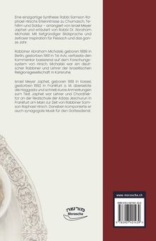 Texte: Eine Synthese von Rabbi Hirschs Erkenntnissen. Infos über Rabbiner Abraham Michalski und Israel Meyer Japhet. Logo: Morascha.