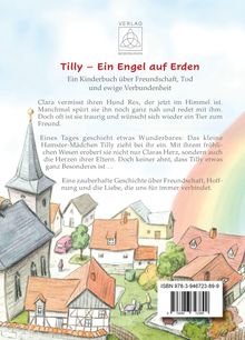 "Tilly – Ein Engel auf Erden" ist ein Kinderbuch über Freundschaft. Illustration: Dorf mit Kirche und roten Ziegeldächern.