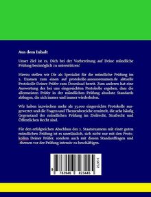 Aus dem Inhalt: Vorbereitung auf mündliche Prüfung, Protokolle zum Download, Standardfragen, über 35.000 Protokolle.