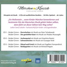 Märchen-Klassik für kleine Hörer - 6 Hörspiele mit klassischer Musik nach den Gebrüdern Grimm (Die Zeit-Edition), 3 CDs