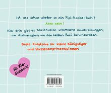 „Ist das schon wieder so ein Pipi-Kacka-Buch? Aber nein! Hier gibt es urkomische Umschreibungen...“ Herz-Illustration links.