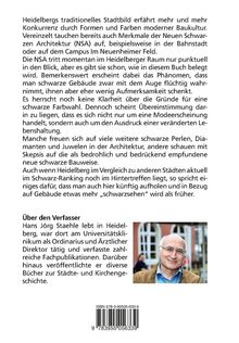 Text über Architektur in Heidelberg, Mention NSA, schwarze Gebäude. Autor: Hans Jörg Staehle. Foto eines älteren Mannes.