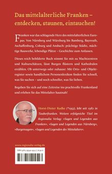 Text über das mittelalterliche Franken. Beschreibung eines Buches mit historischen Inhalten. Bild von Horst-Dieter Radke.