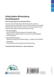 Kurt Guth: Polizei Baden-Württemberg Einstellungstest, Buch