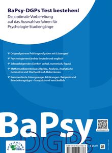 "BaPsy-DGPs Test bestehen! Die optimale Vorbereitung auf das Auswahlverfahren für Psychologie-Studiengänge." Oben ein Logo.