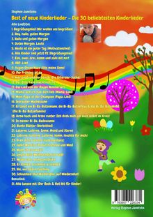 Stephen Janetzko: Best of neue Kinderlieder – Die 30 beliebtesten Kinderlieder. Bunte Illustration mit Regenbogen und Noten.