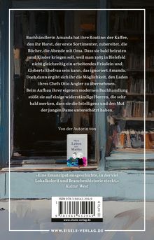 Buchbeschreibung über Amanda, die 1965 eine Buchhandlung übernimmt. Zitat von Kultur West über Emanzipationsgeschichte.