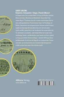 Text über Albert Lortzing als Künstler, begleitet von runden Illustrationen und einem Verlagshinweis am Ende.