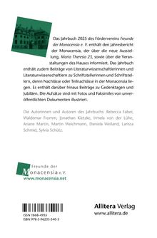 Das Jahrbuch 2025 des Fördervereins informiert über "Maria Theresia 23". Logo unten links, rechteckiges Gebäude oben links.