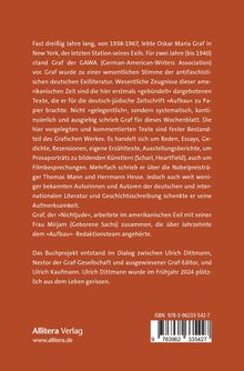 Text über das Leben und Wirken von Oskar Maria Graf im Exil, Informationen zur Entstehung des Buchprojekts.