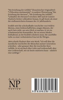 Gustave Flaubert: Die Erziehung des Herzens, Buch