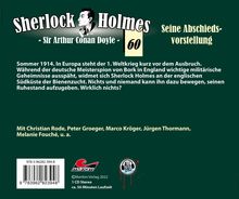 Sherlock Holmes (60) Seine Abschiedsvorstellung, CD