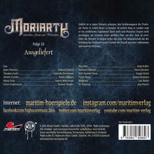 Titel: "Moriarty - Zwischen Genie und Verbrechen, Folge 24: Ausgeliefert". Beschreibung der Handlung und Besetzungsliste.