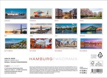 Kalendermonate mit Fotos von Hamburg. Bilder zeigen Stadtansichten und Wahrzeichen. Titel: "HAMBURG PANORAMA".