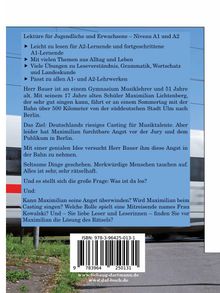 "Lektüre für Jugendliche und Erwachsene – Niveau A1 und A2. ISBN: 978-3-96425-013-1. Zug fährt an Bahnsteig."