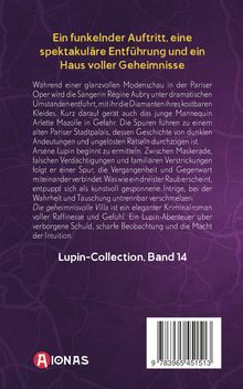 Ein Buchcover mit lila Hintergrund. Oben gelber Text: "Ein funkelnder Auftritt...". Unten steht: "Lupin-Collection, Band 14".