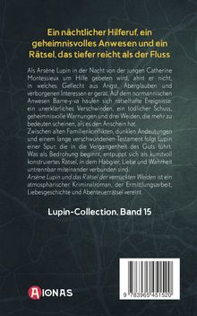 Ein nächtlicher Hilferuf, ein geheimnisvolles Anwesen und ein Rätsel. Lupin-Collection, Band 15. AIonas-Logo unten links.