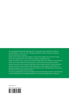 Der Text beschreibt ein Tagungsband über Ethik in der Linguistik vom Netzwerk »Diskurs« am Leibniz-Institut für Deutsche Sprache.