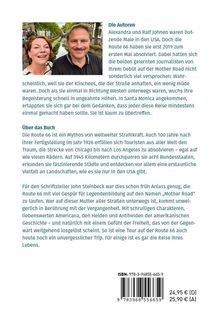 ISBN: 978-3-96855-665-9. Die Autoren: Alexandra und Ralf Johnen. Über das Buch: Die Route 66, ein Mythos. Bild: Zwei lächelnde Personen vor einem Kanal.