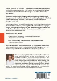 Der Text beschreibt Führung mit Konsequenz, Klarheit und Vertrauen. Mark Krause zeigt Wege für eine erfolgreiche Führungskultur. Links unten ein Foto von Mark Krause.
