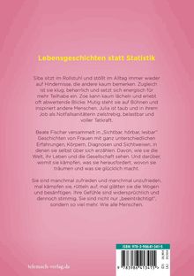 Lebensgeschichten statt Statistik. Rosa Hintergrund mit Text über inspirierende Lebensgeschichten. ISBN: 978-3-98641-341-5.