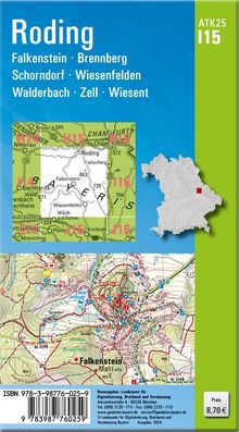 ATK25-I15 Roding (Amtliche Topographische Karte 1:25000), Karten