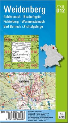ATK25-D12 Weidenberg (Amtliche Topographische Karte 1:25000), Karten
