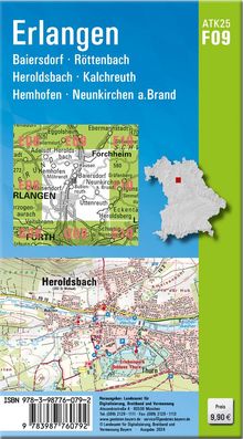 ATK25-F09 Erlangen (Amtliche Topographische Karte 1:25000), Karten