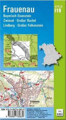 ATK25-I19 Frauenau (Amtliche Topographische Karte 1:25000), Karten