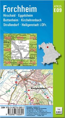 ATK25-E09 Forchheim (Amtliche Topographische Karte 1:25000), Karten