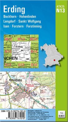 ATK25-N13 Erding (Amtliche Topographische Karte 1:25000), Karten