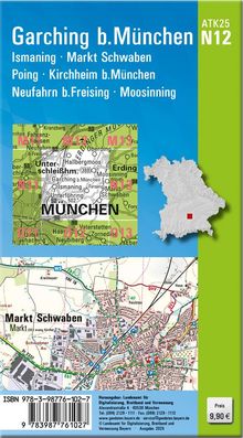 ATK25-N12 Garching b.München (Amtliche Topographische Karte 1:25000), Karten