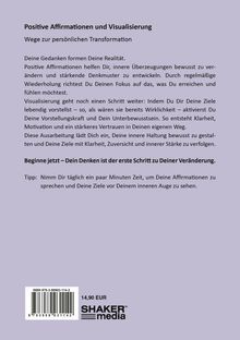Text über positive Affirmationen und Visualisierung als Weg zur persönlichen Transformation, inklusive Tipps.